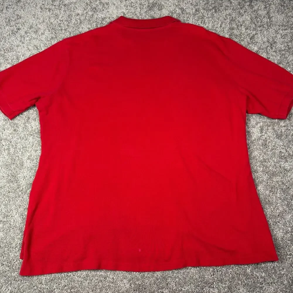 Polo Ralph Lauren Polo Shirt Mens 2XLT Tall Red Small Pony Short Sleeves Cotton